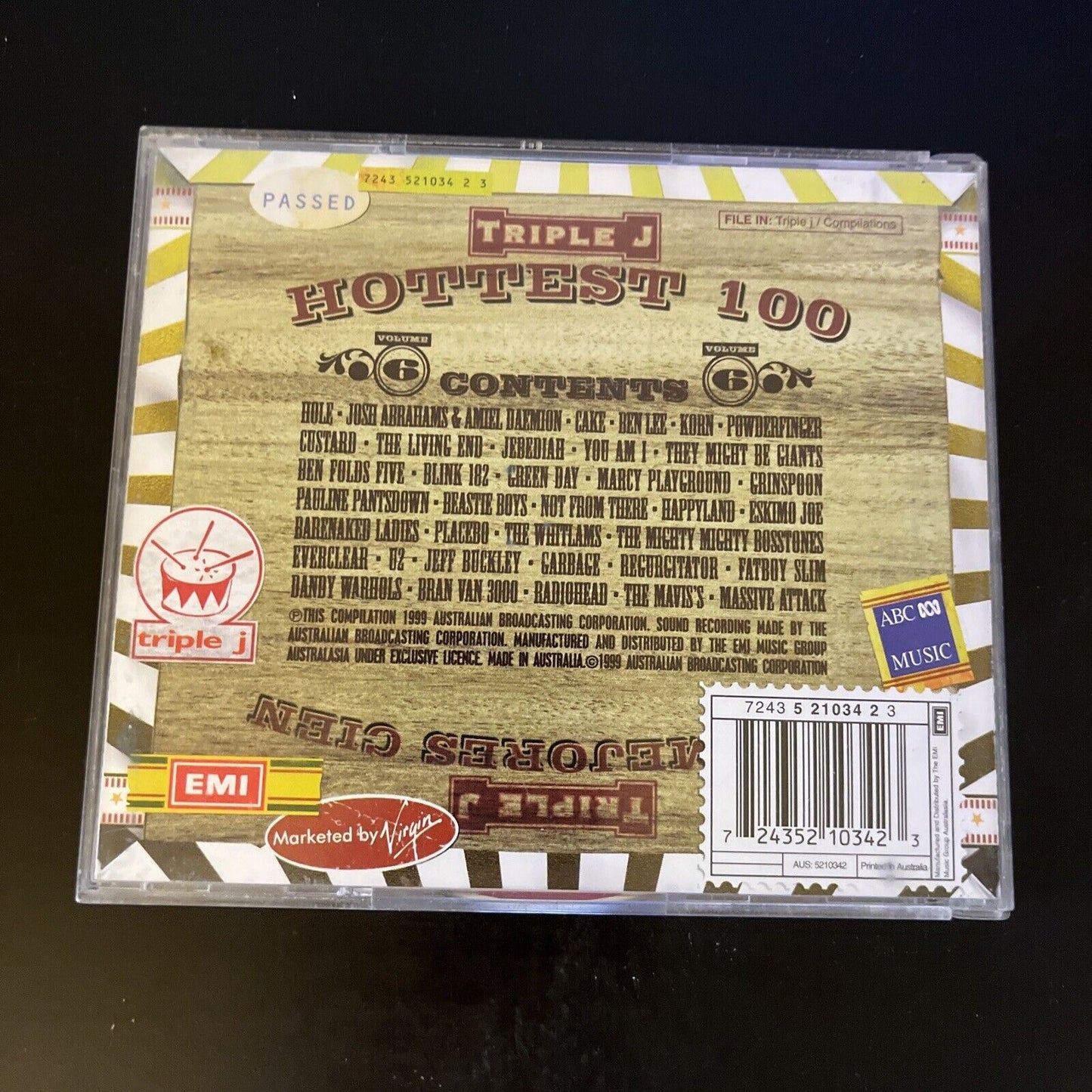 Triple J - Hottest 100 Volume 6 (CD, 1999, 2-Disc)