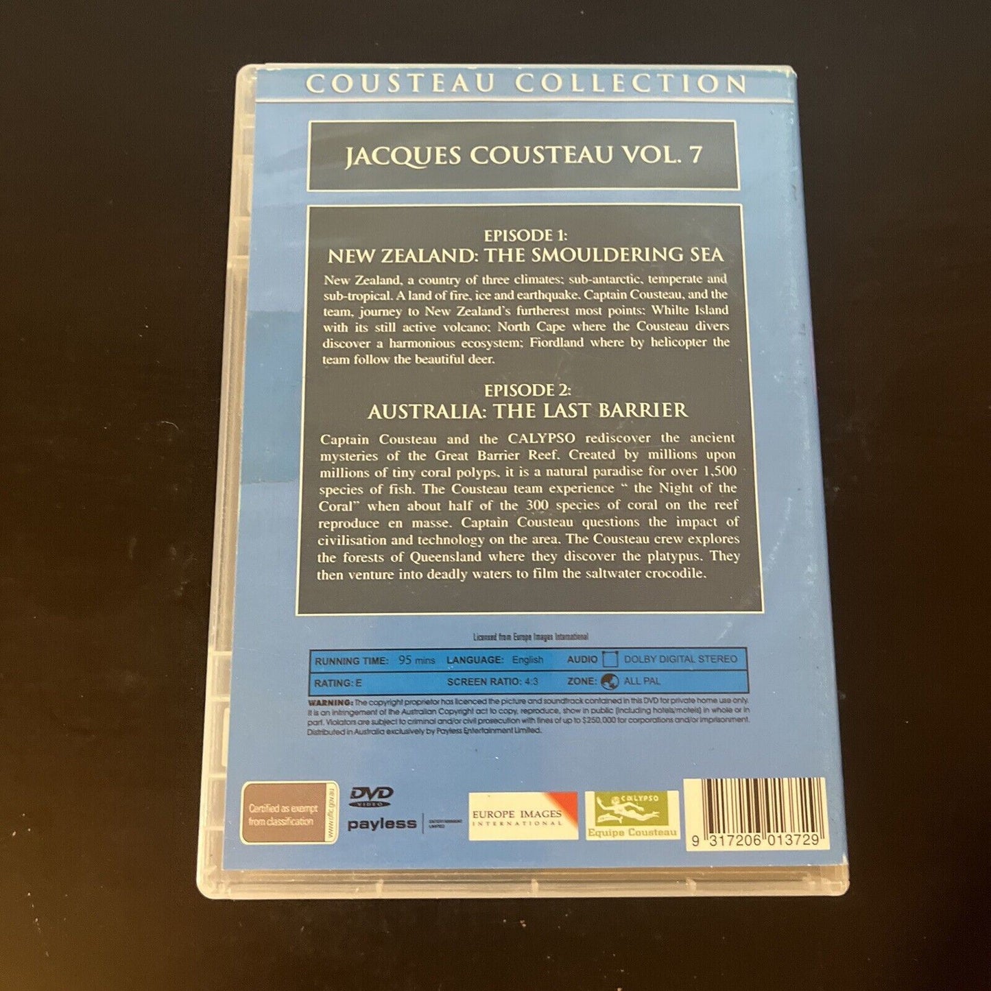 Jacques Cousteau - New Zealand / Australia The Last Barrier (DVD) All Regions