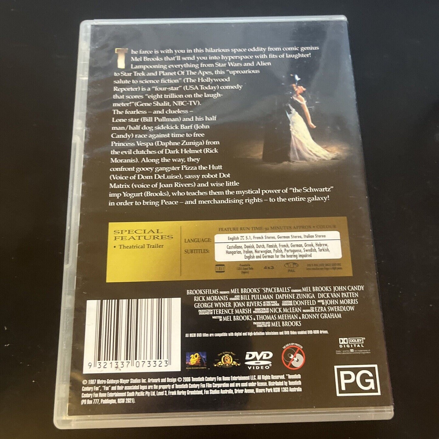 Spaceballs (DVD, 1987) Mel Brooks, John Candy, Rick Moranis, Region 4