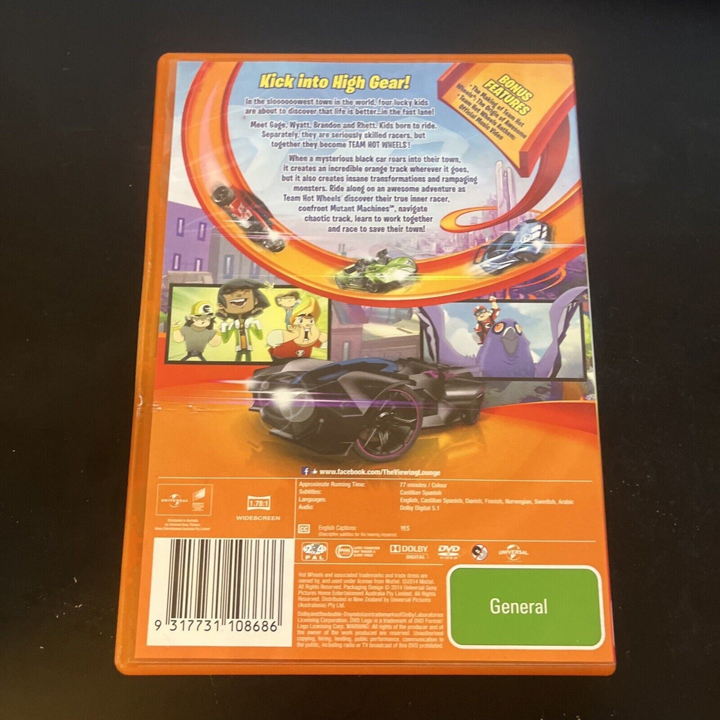 Team Hot Wheels - The Origin Of Awesome! (DVD, 2014) Region 4 &2