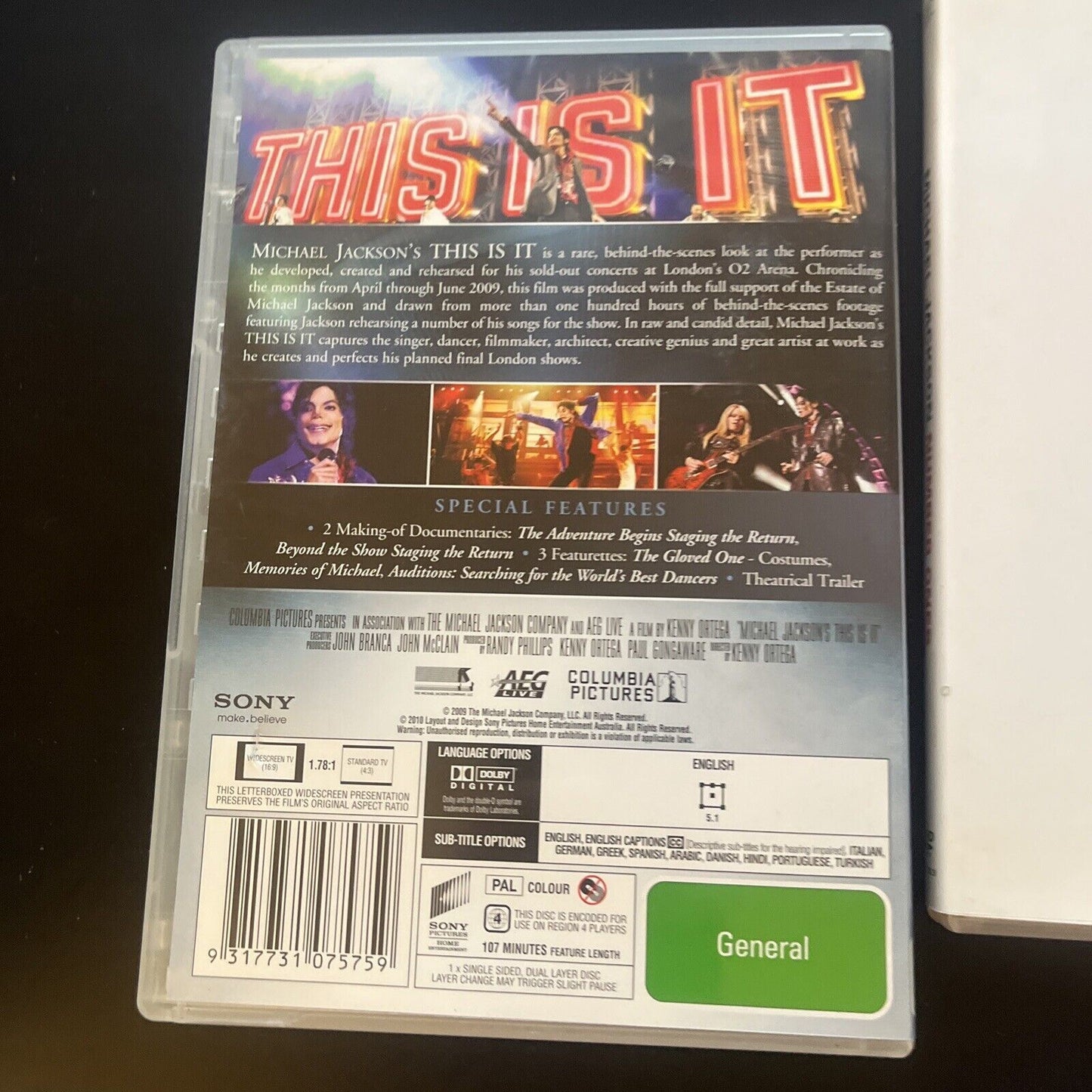 Michael Jackson's - This Is It / Number Ones (DVD, 2009, 2-Disc) Region 4
