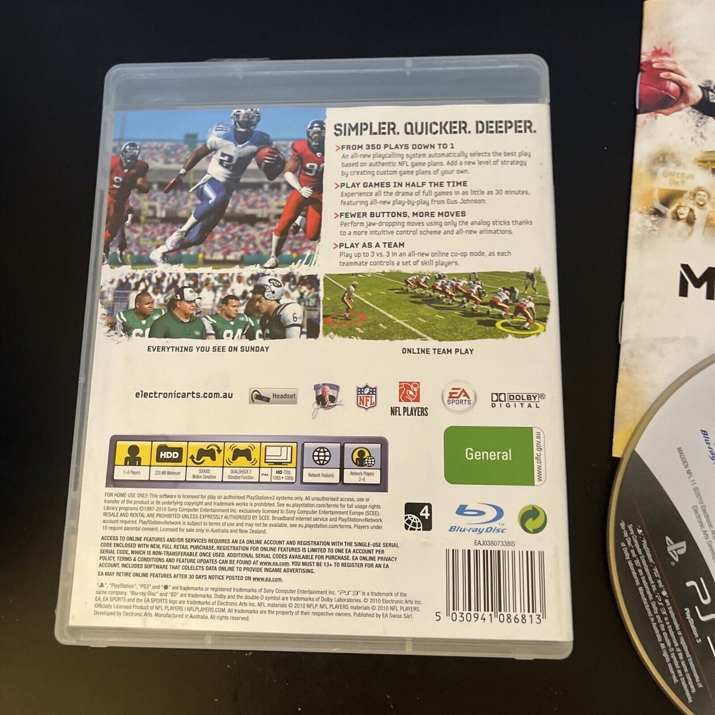 Madden NFL 11 for Sony PS3 / PlayStation 3 With Manual