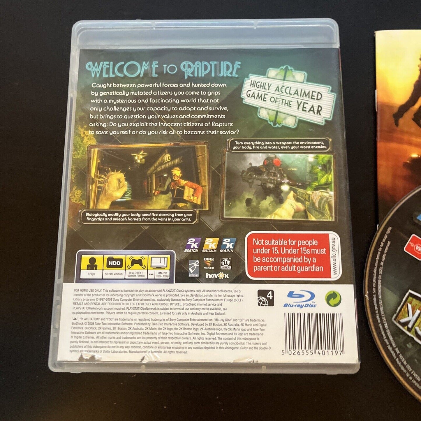 Bioshock - Sony Playstation 3 PS3 Game With Manual