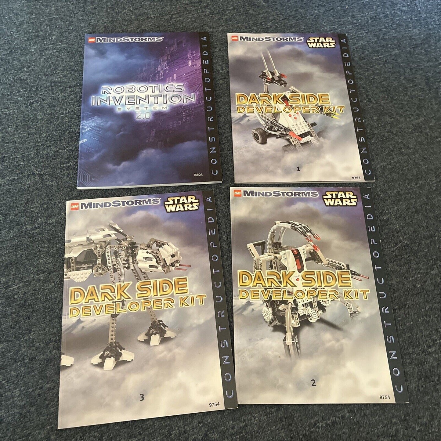 Lego Mindstorms Robotics Invention System 2.0 3804 Manual & Dark Side Manual