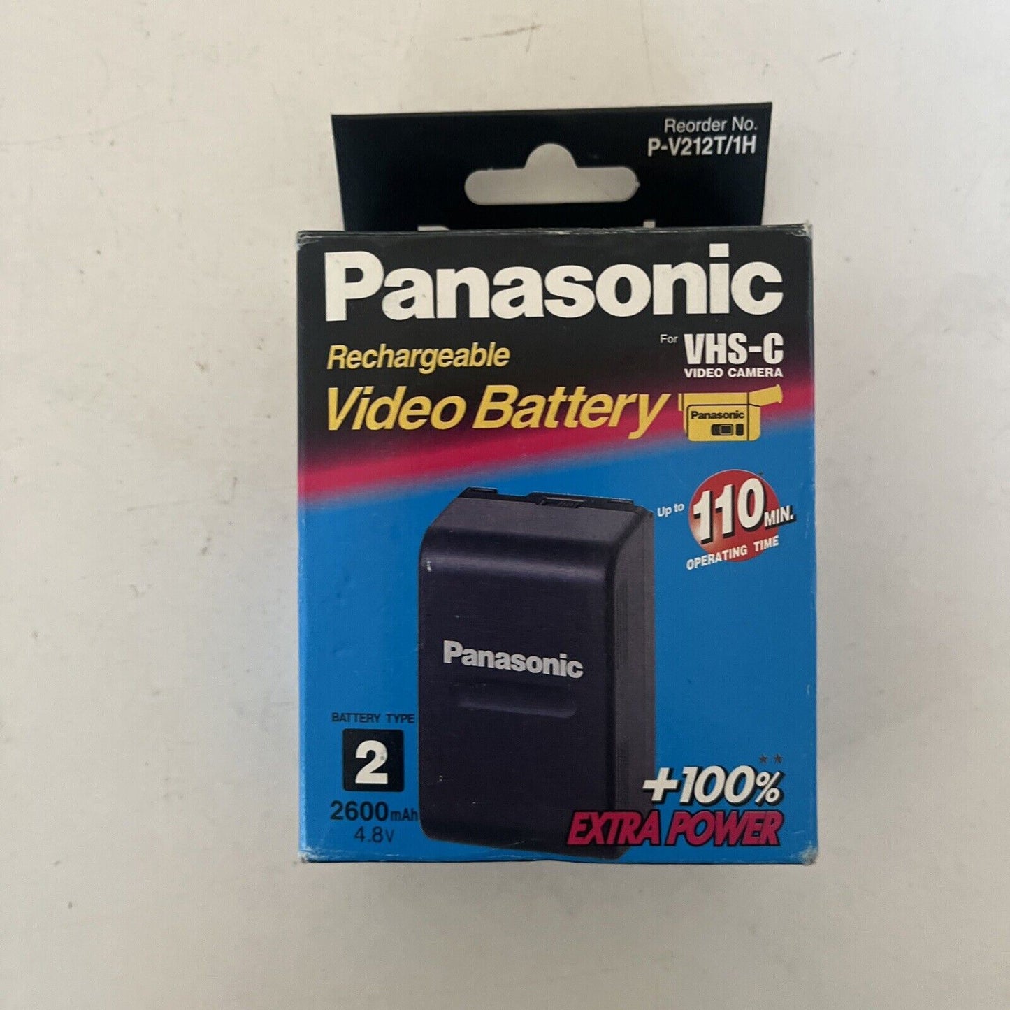 Panasonic Rechargable Video Battery for VHS-C Panasonic Video Camera 2600mAh 4.8