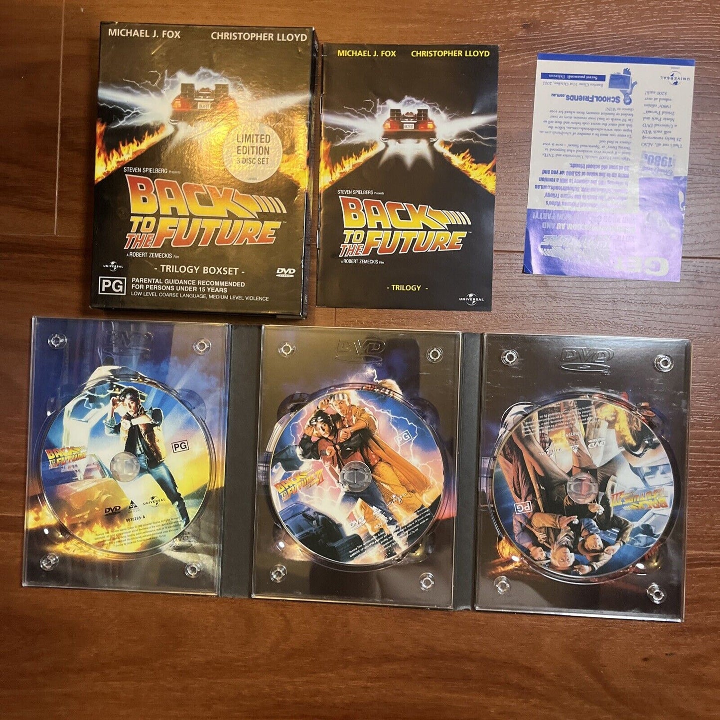 Back To The Future - The Trilogy Limited Edition (DVD, 1985, 3-Disc) Region 4 &2