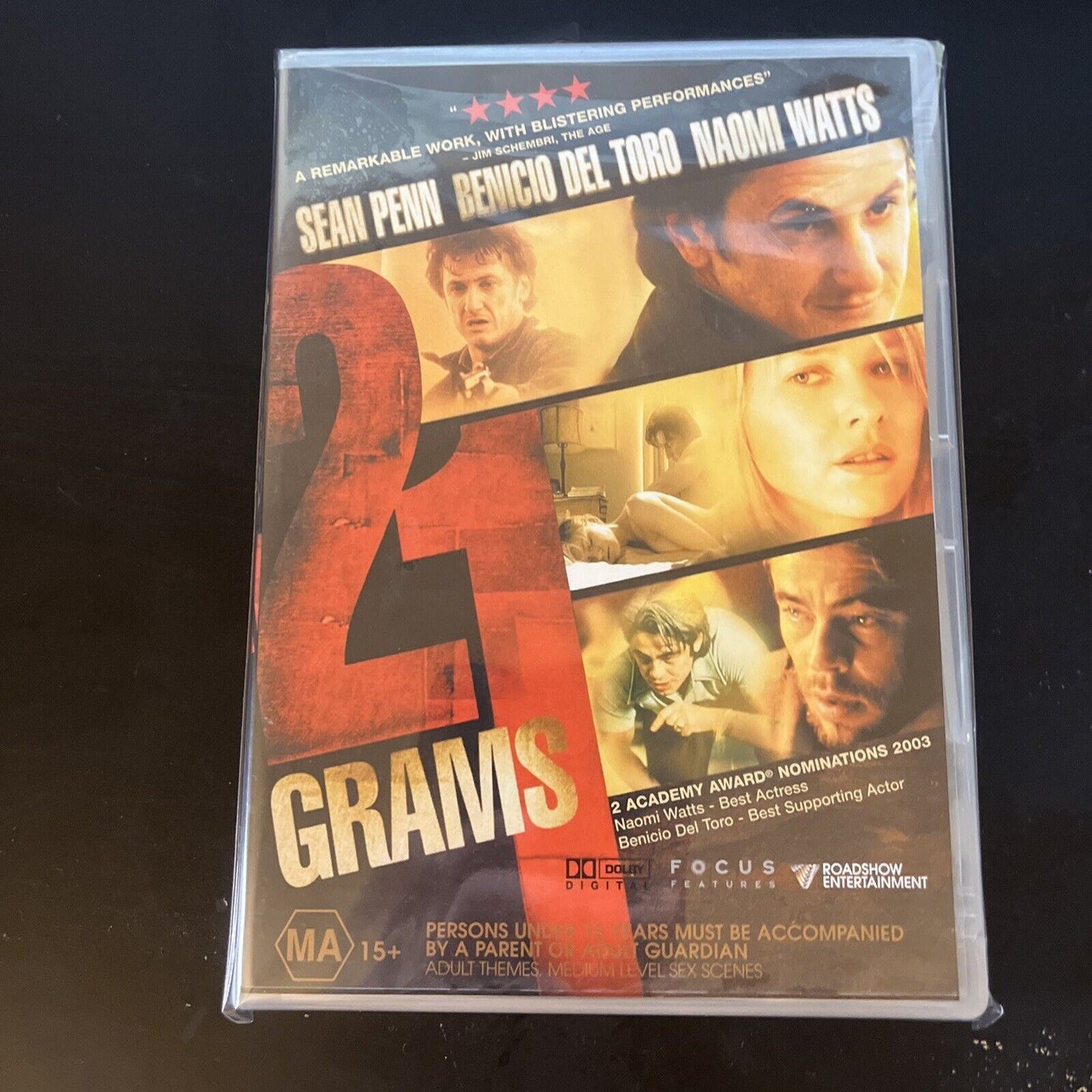 21 Grams (DVD, 2003) Sean Penn, Benicio Del Toro, Naomi Watts NEW Region 4