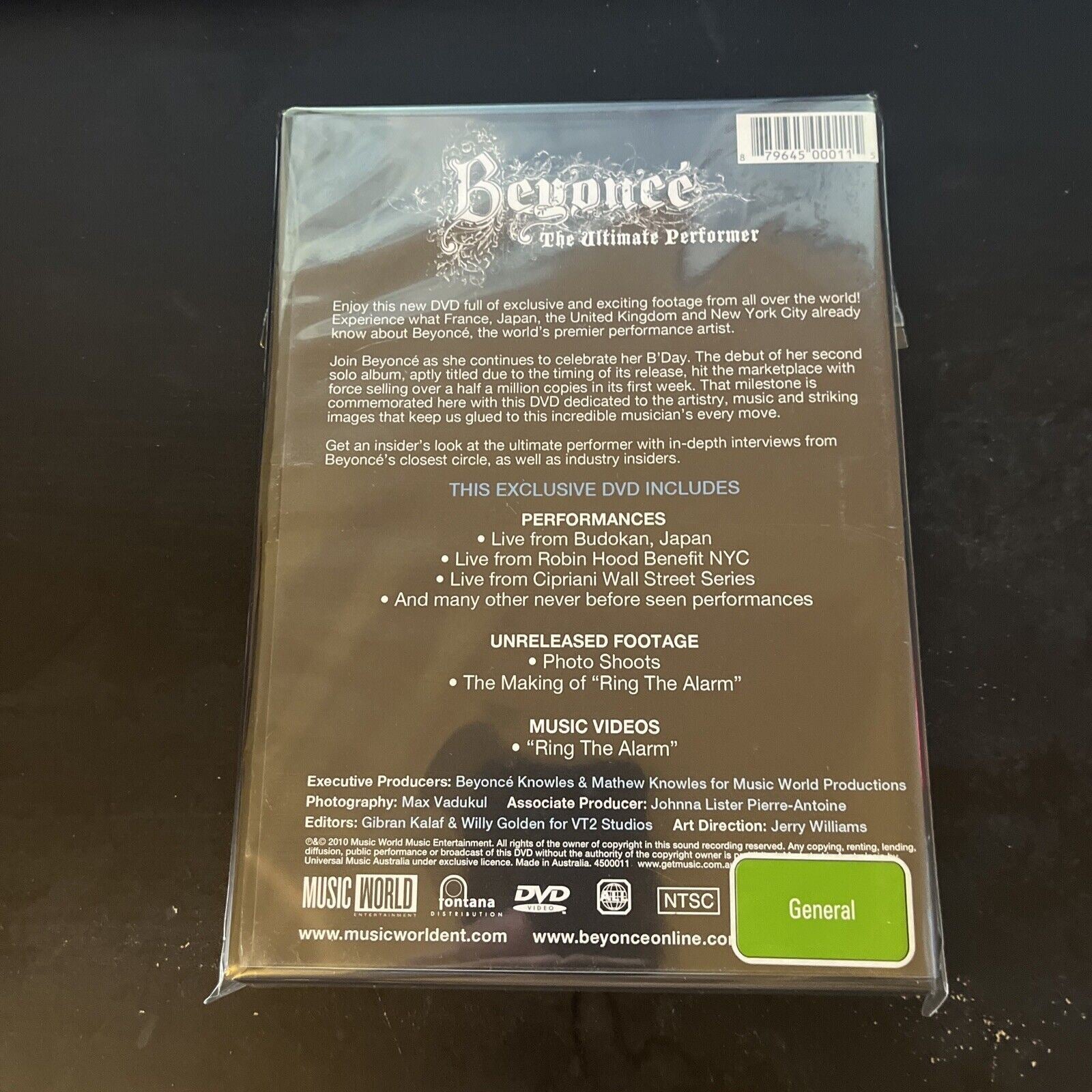 Beyonce: The Ultimate Performer (DVD, 2010) NEW All Regions – Retro Unit