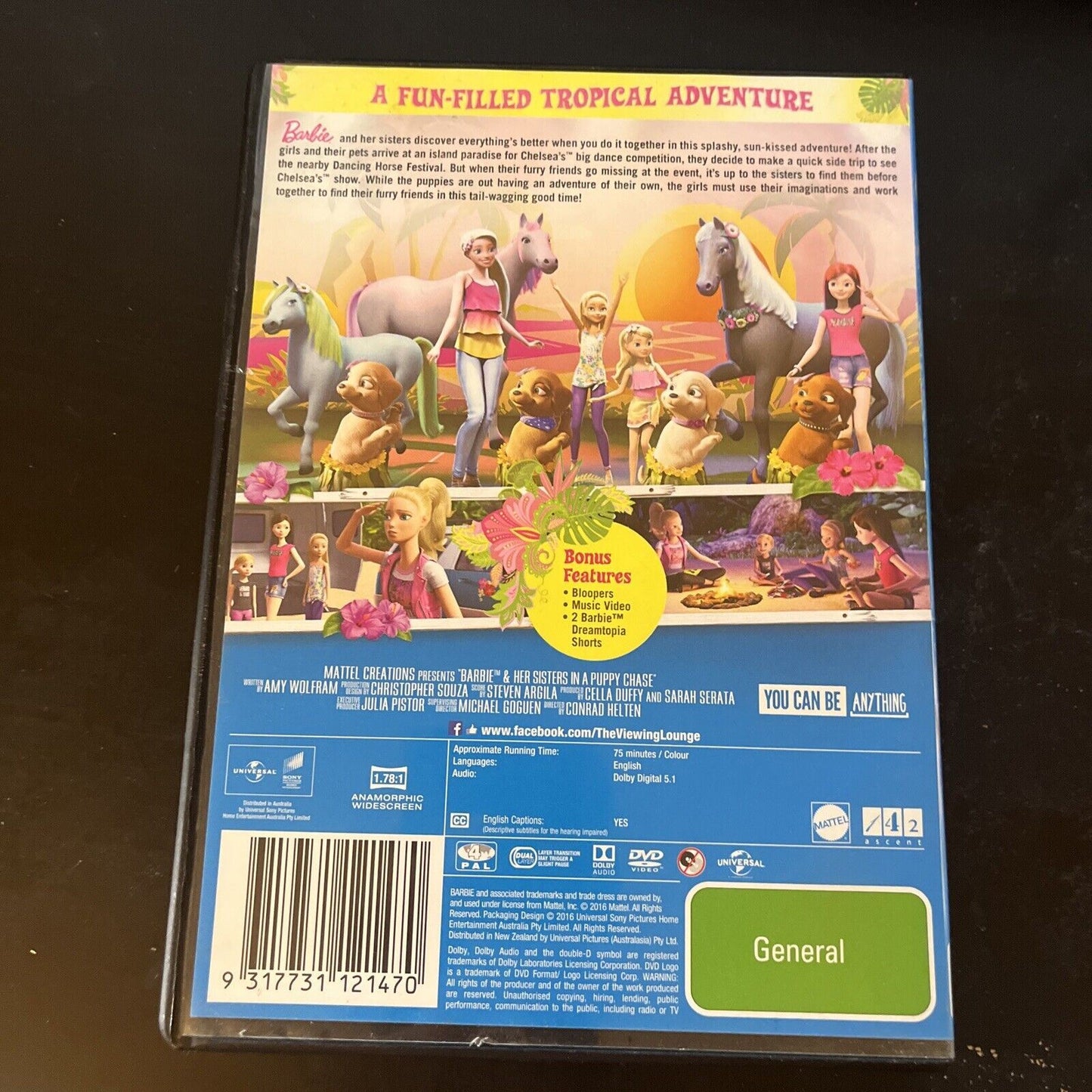 Barbie & Her Sisters In The Puppy Chase (DVD, 2016) Region 4