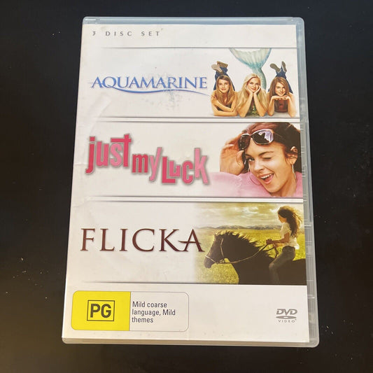 Aquamarine / Just My Luck / Flicka (DVD, 3-Disc)  Region 4