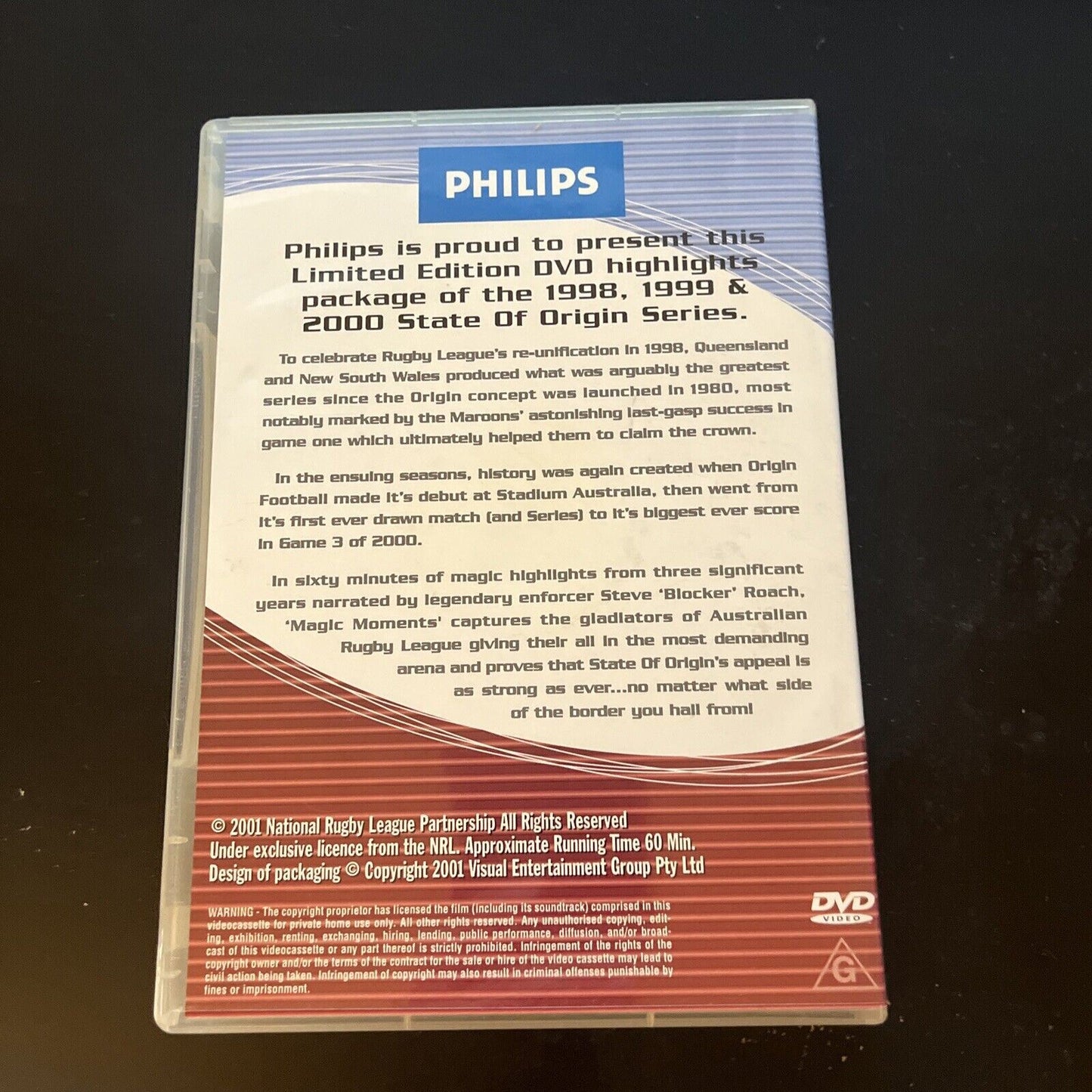 Philips NRL State of Origin - Magic Moments (DVD, 2001) All Regions