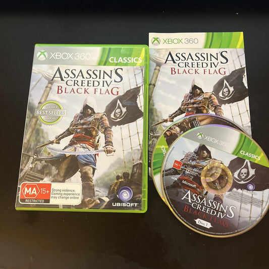 Assassins Creed 4 IV Black Flag Xbox 360 PAL Manual
