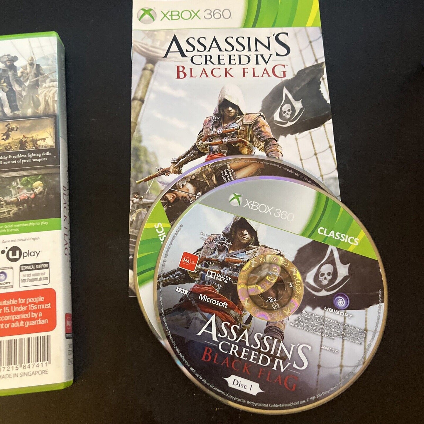 Assassins Creed 4 IV Black Flag Xbox 360 PAL Manual