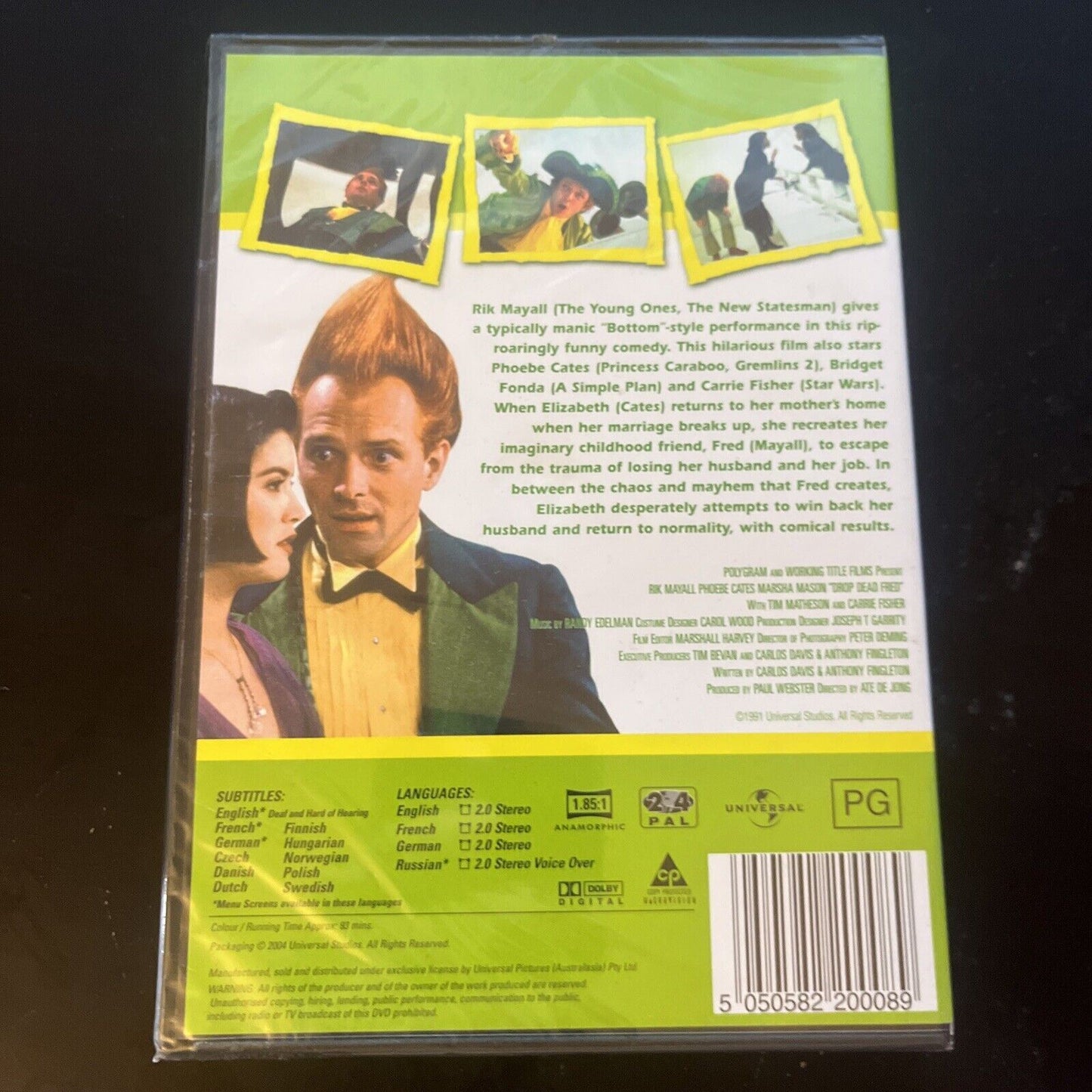 *New Sealed* Drop Dead Fred (DVD, 1991) Rik Mayall, Phoebe Cates, Region 4 & 2