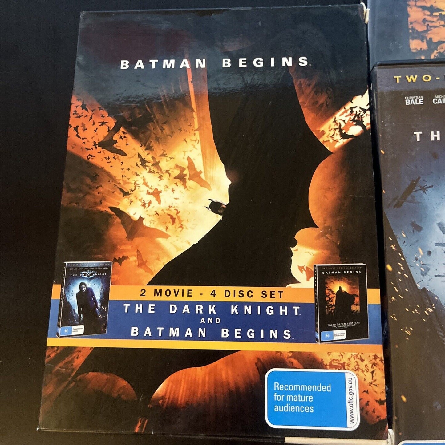 Batman Begins / The Dark Knight (DVD, 2008, 4-Disc) Region 4