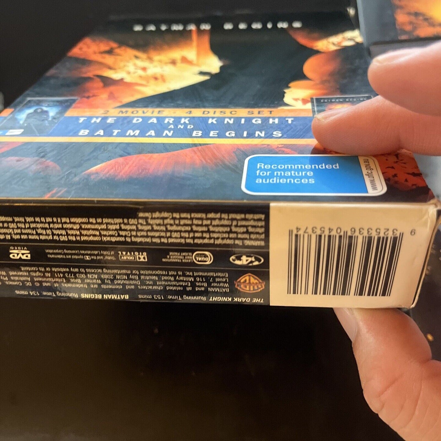 Batman Begins / The Dark Knight (DVD, 2008, 4-Disc) Region 4