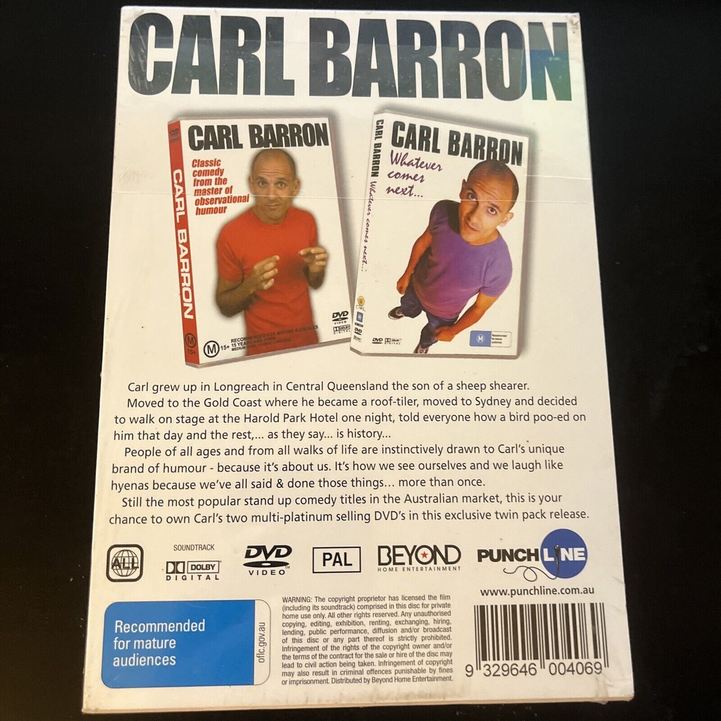 *New Sealed* Carl Barron - Live / Whatever Comes Next (DVD, 2003) All Regions