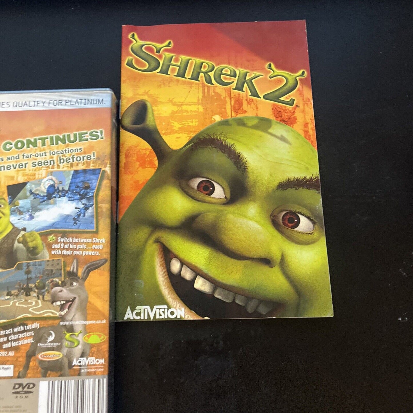 Shrek 2 (Sony PlayStation 2, PS2) PAL Game Complete With Manual -