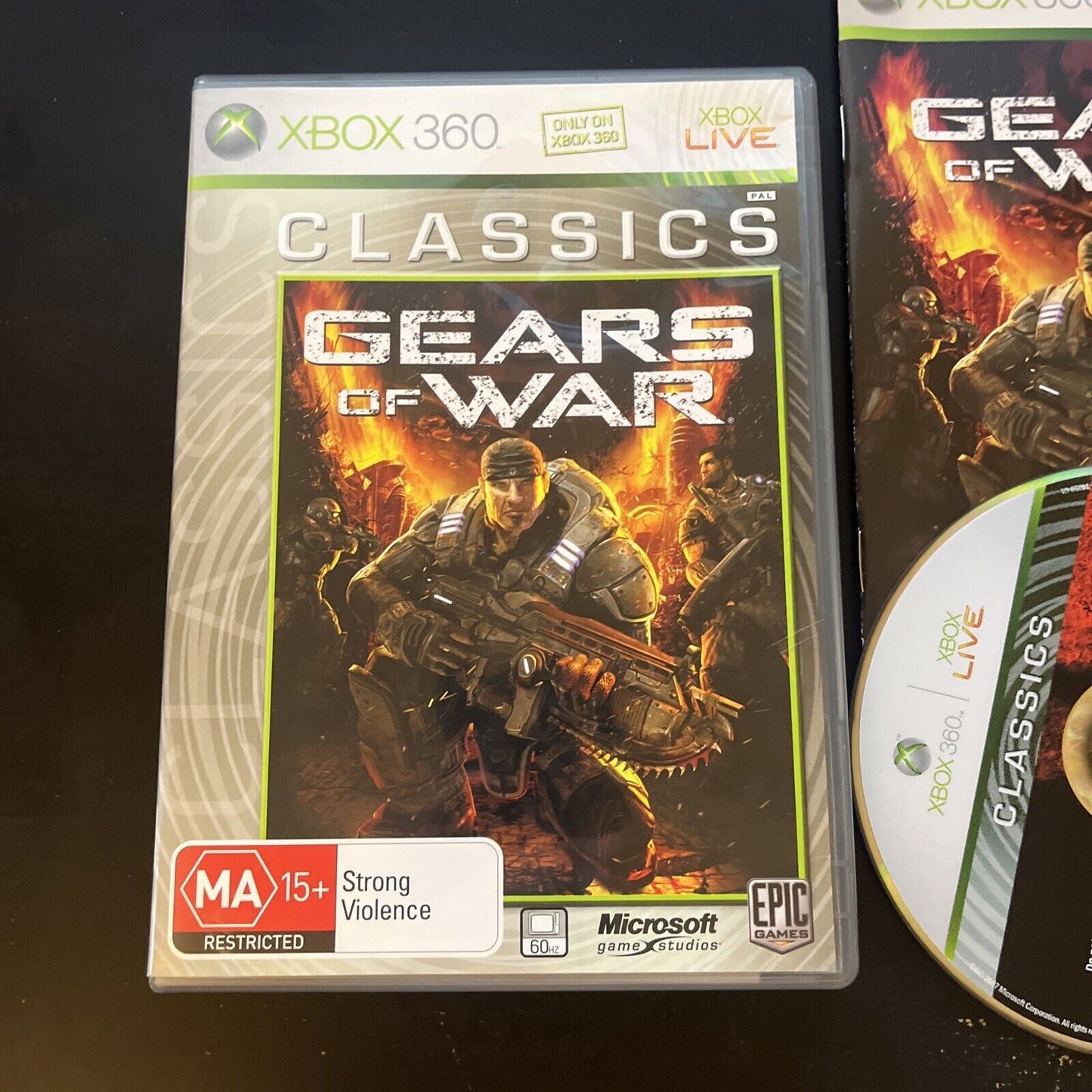 Gears Of War (Microsoft Xbox 360, 2006) with Manual PAL