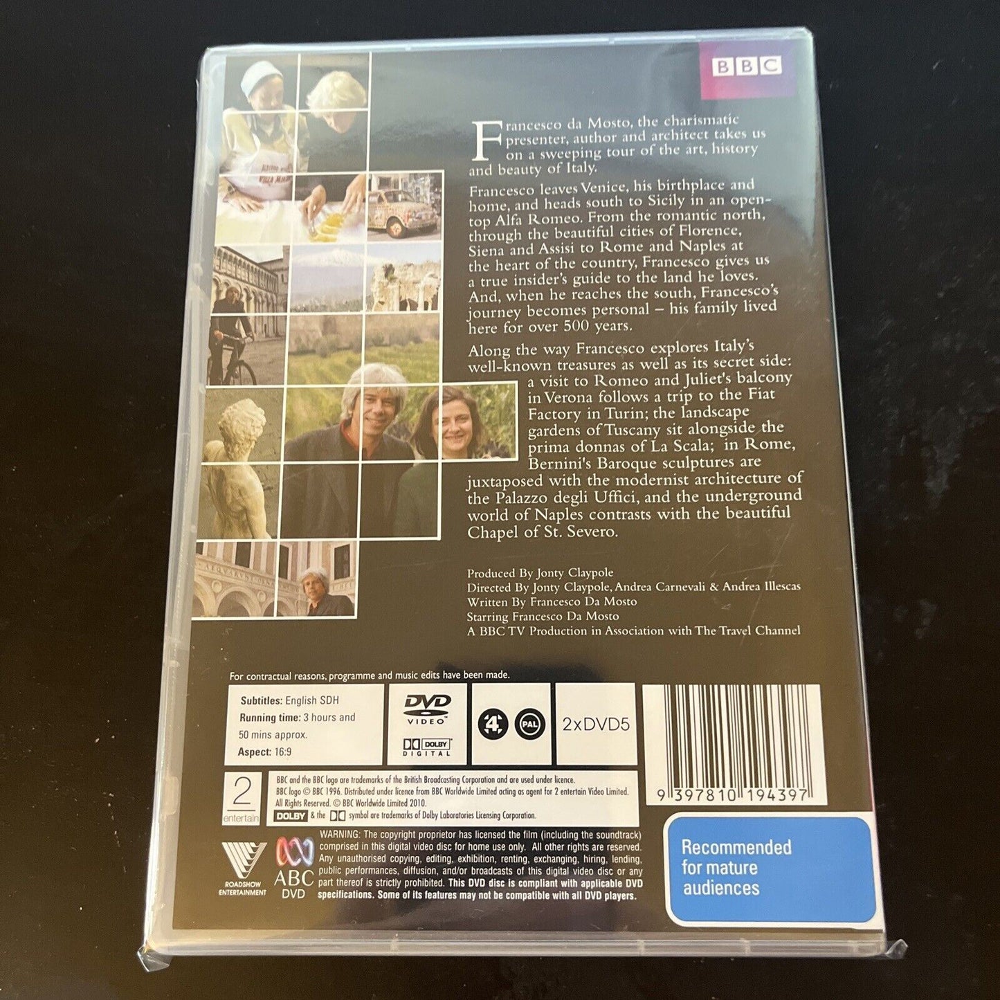 Francesco's Italy Top To Toe (DVD, 2008) Francesco da Mosto NEW Region 4