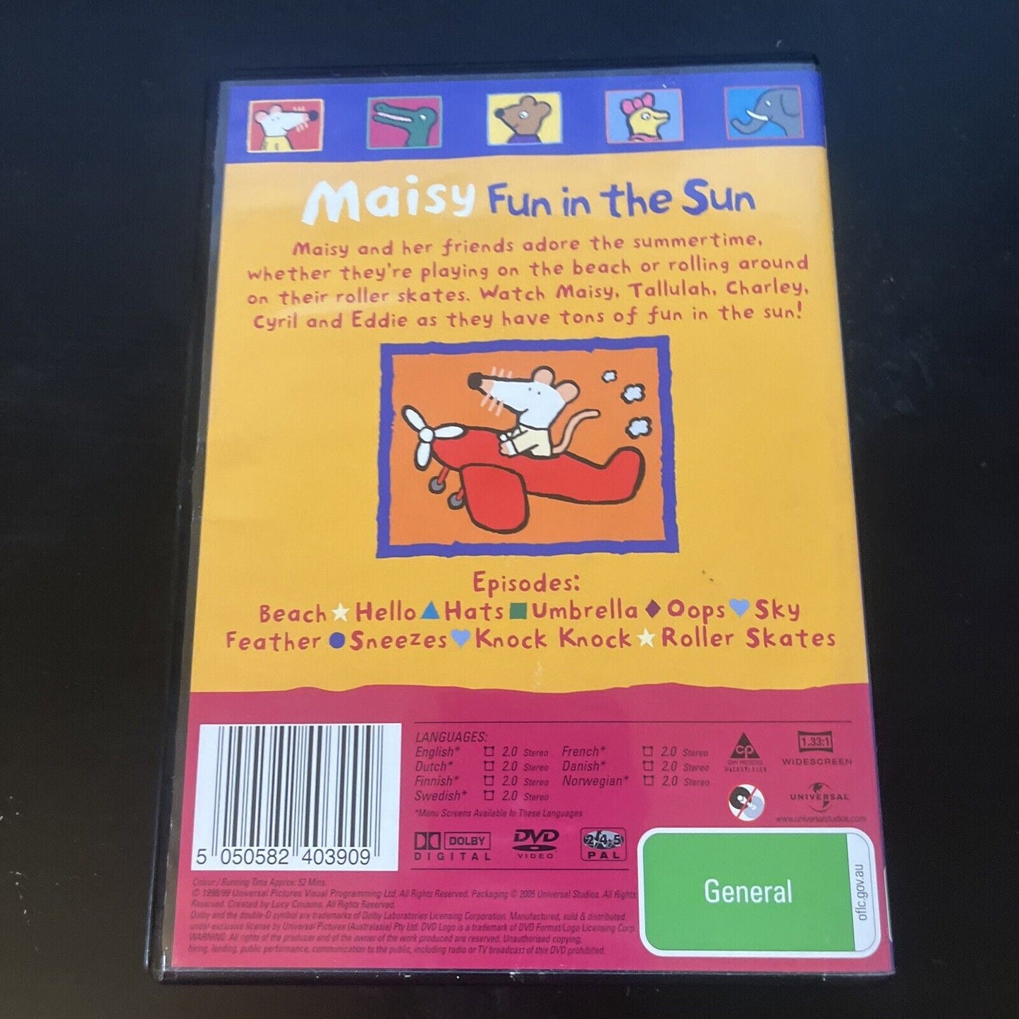 Maisy - Fun In The Sun (DVD, 2000) Region 4 &2