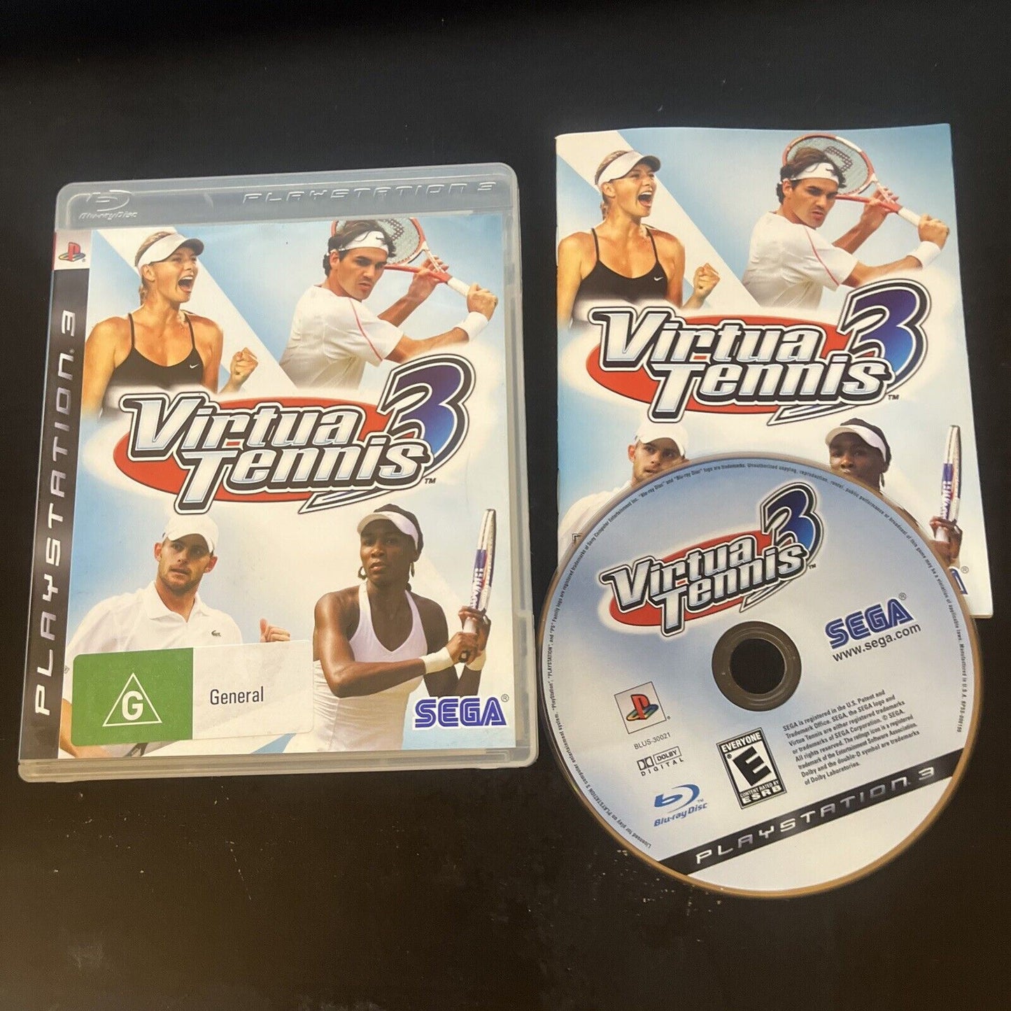 Virtua Tennis 3 - PlayStation 3 - PS3 Game with manual