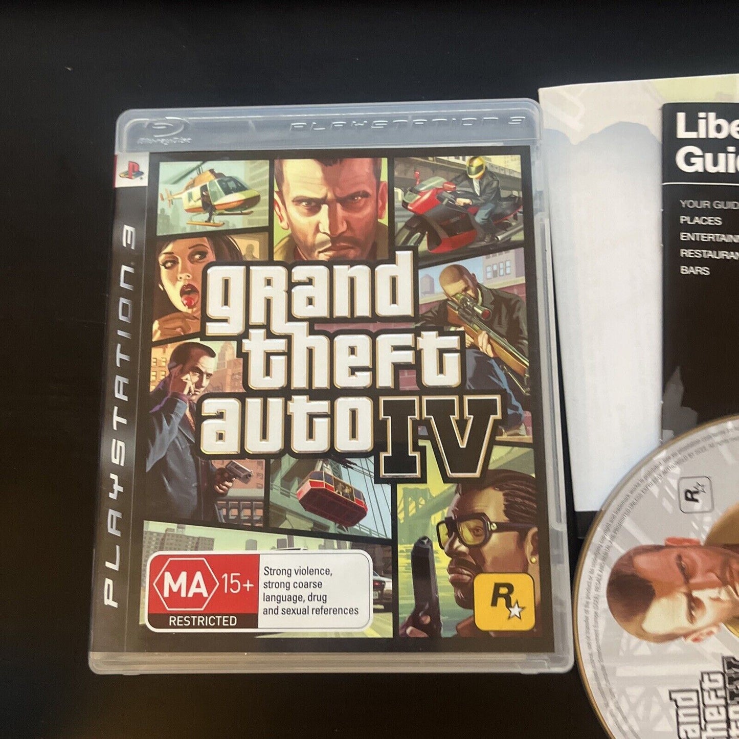 Grand Theft Auto IV GTA 4 - Sony PlayStation 3 PS3 Game - With Map Manual