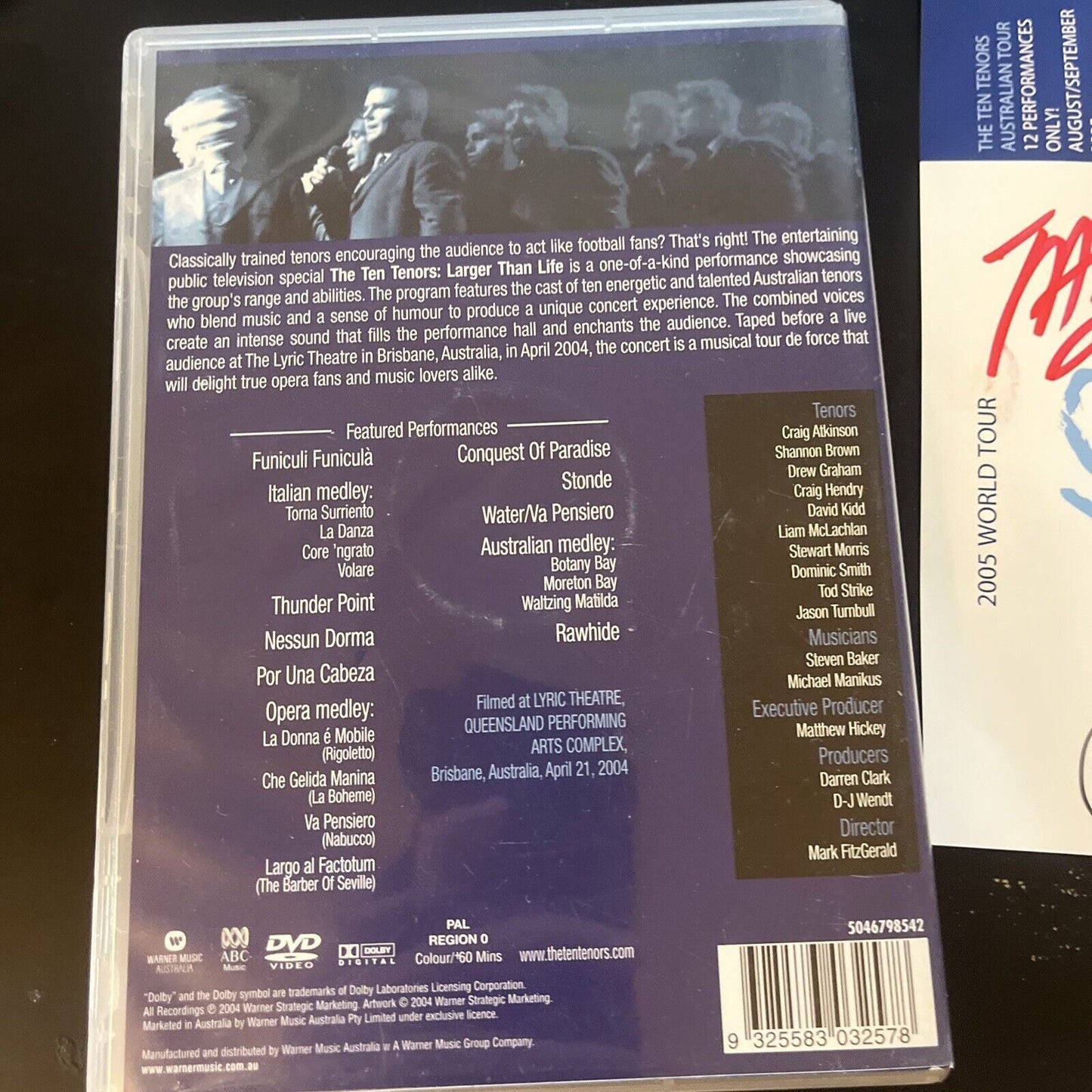 The Ten Tenors - Larger Than Life (DVD, 2004) All Regions *with 4 autographs*