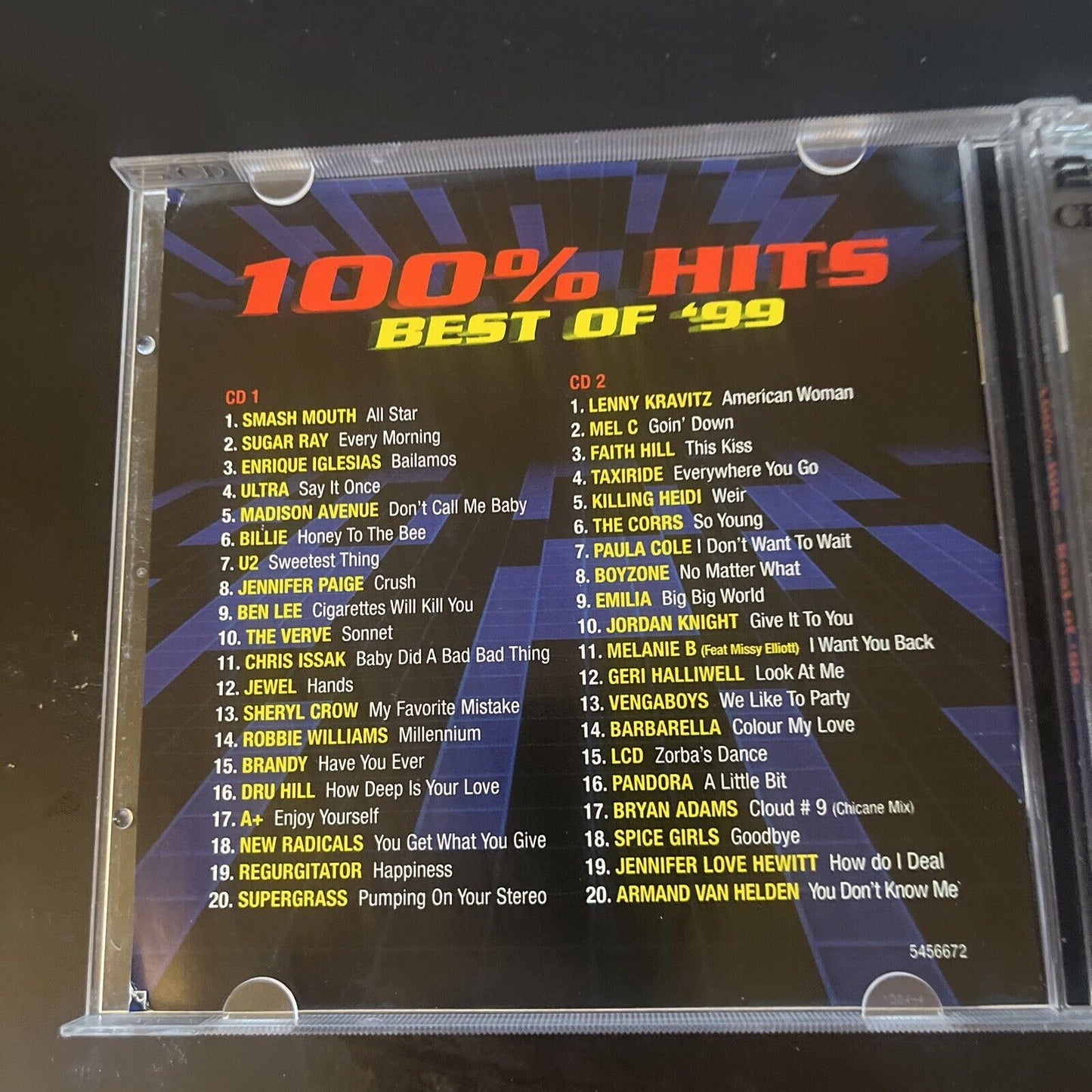 100% Hits - Best Of '99 (CD, 1999, 2-DIsc) The Spice Girls, U2, Robbie Williams)
