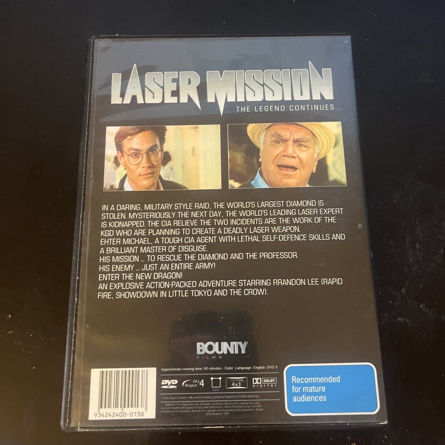 Laser Mission (DVD, 1989) Brandon Lee Region 4