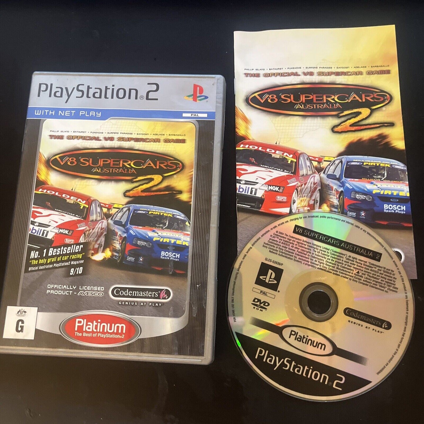 V8 Supercars Australia 2 Sony PS2 with Manual PAL