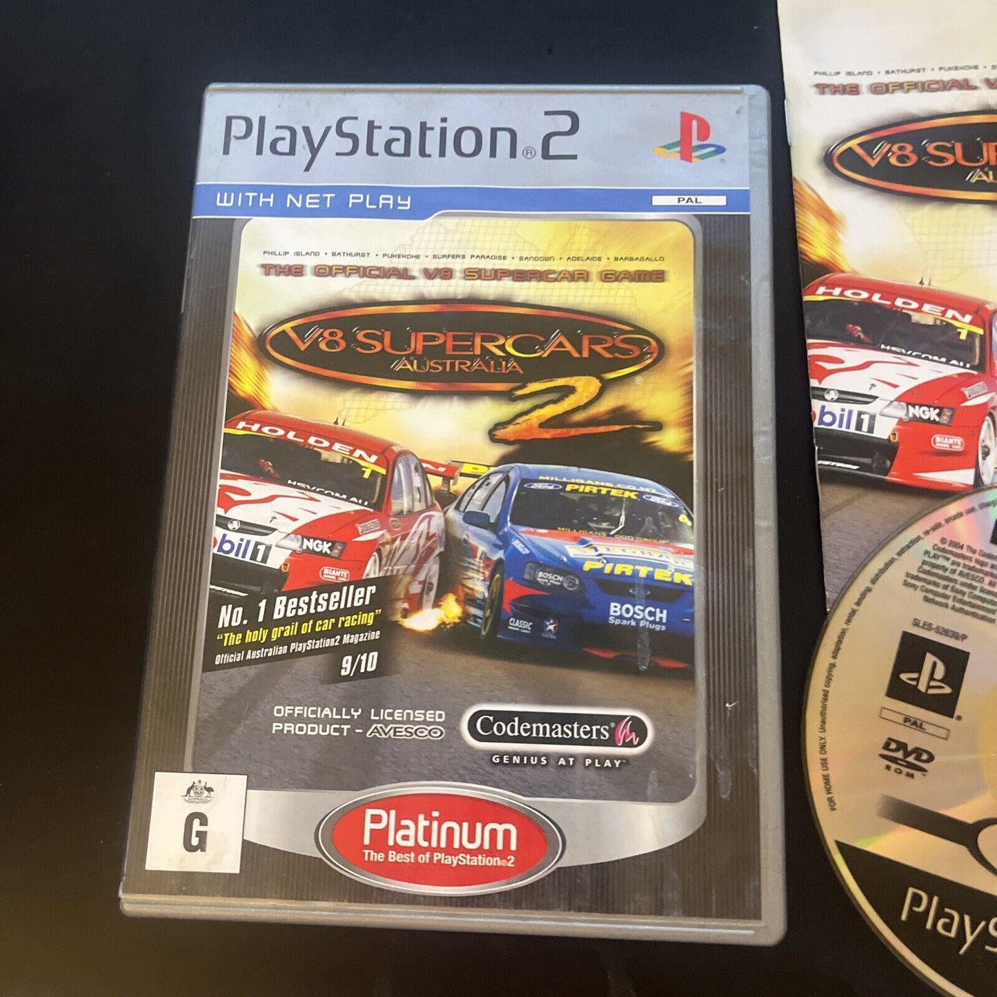 V8 Supercars Australia 2 Sony PS2 with Manual PAL