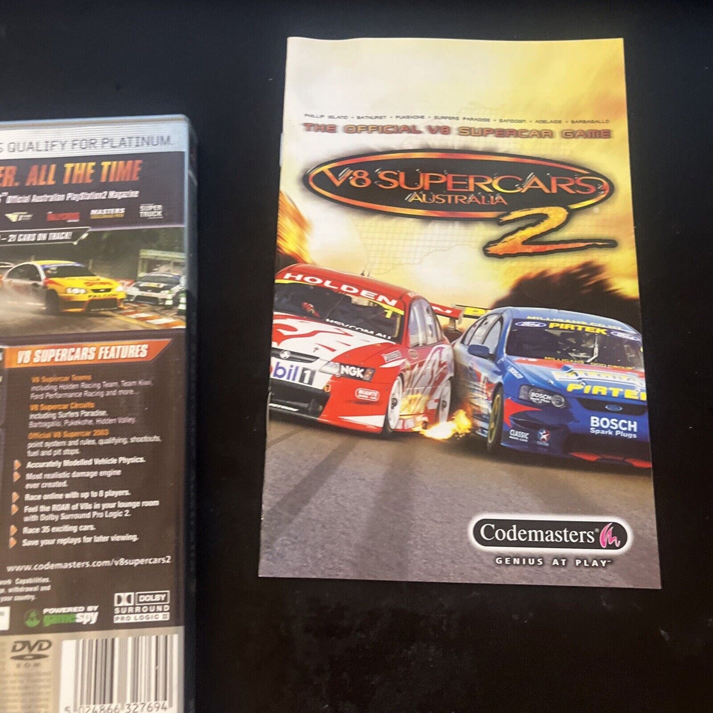 V8 Supercars Australia 2 Sony PS2 with Manual PAL