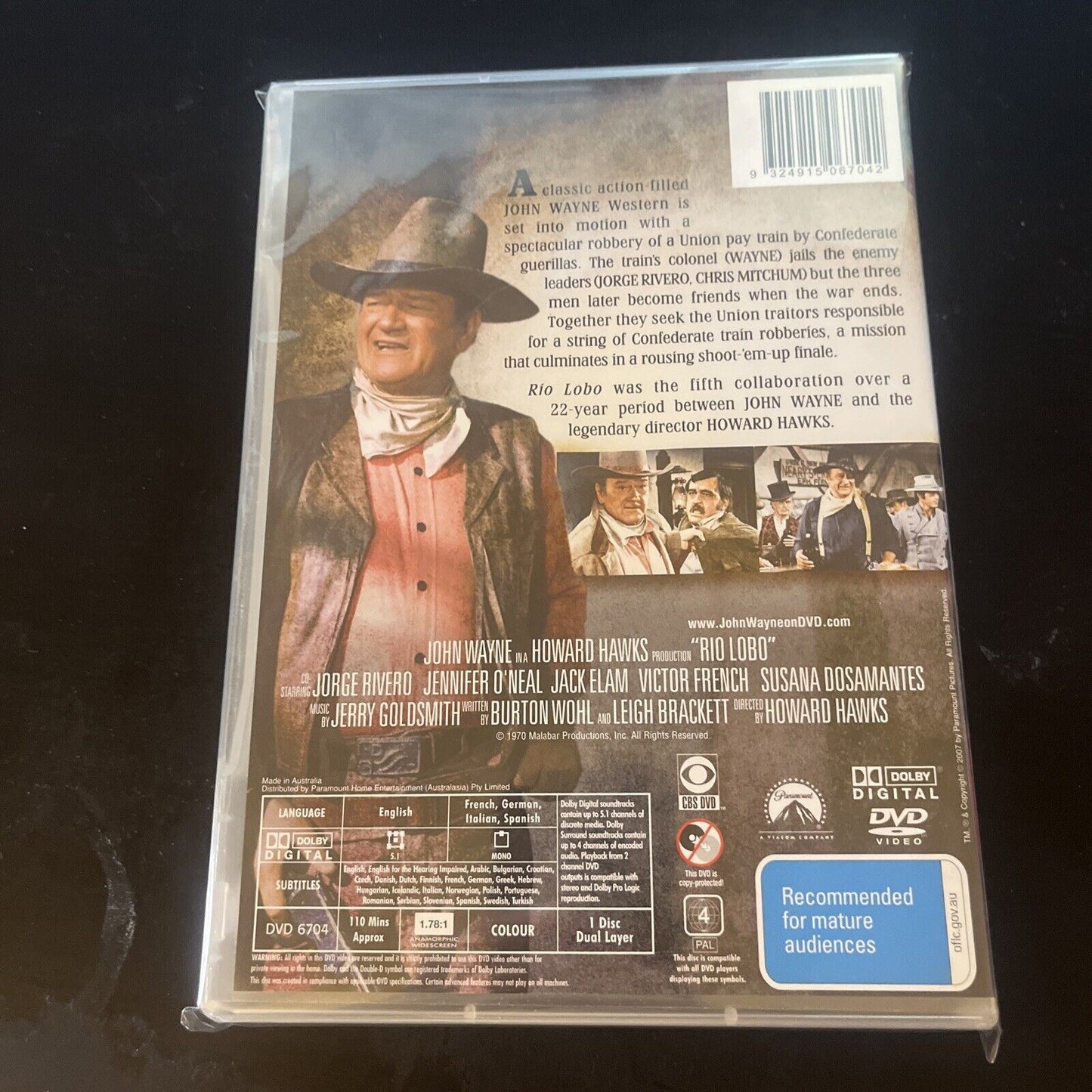 Rio Lobo (DVD, 1970) John Wayne, Jennifer O'Neill NEW Region 4