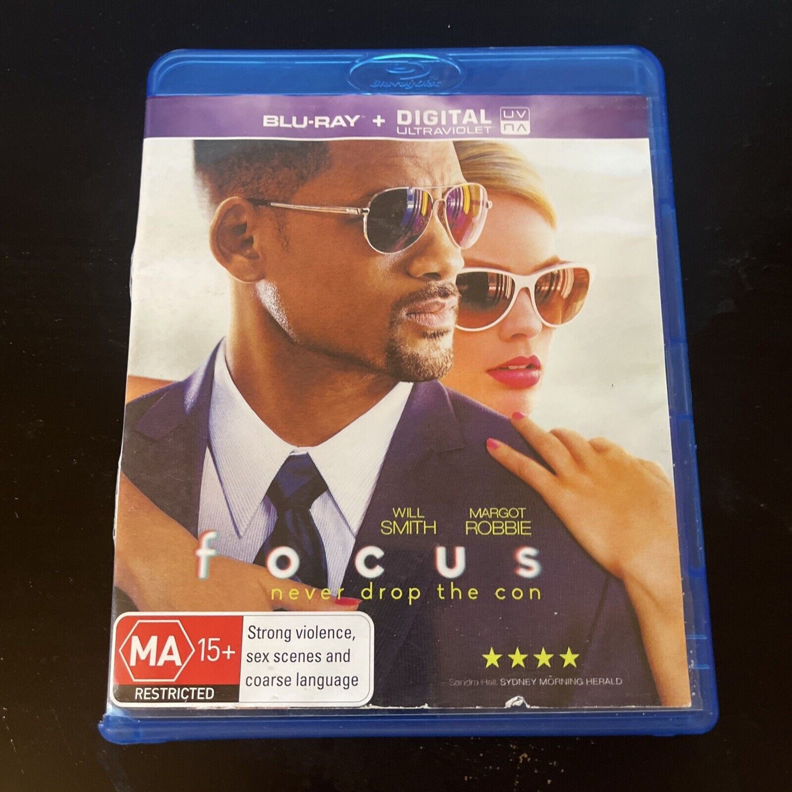 Focus (Blu-ray, 2015) Will Smith, Margot Robbie, Adrian Martinez Regio ...