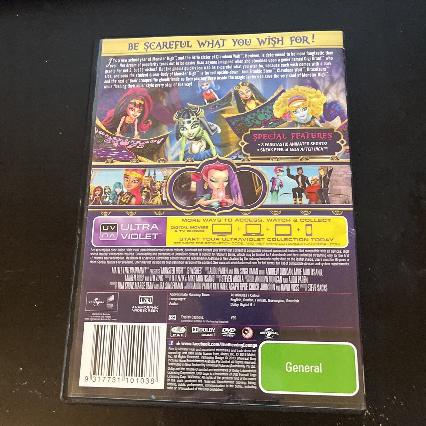 Monster High - 13 Wishes (DVD, 2013)   Region 4 &2