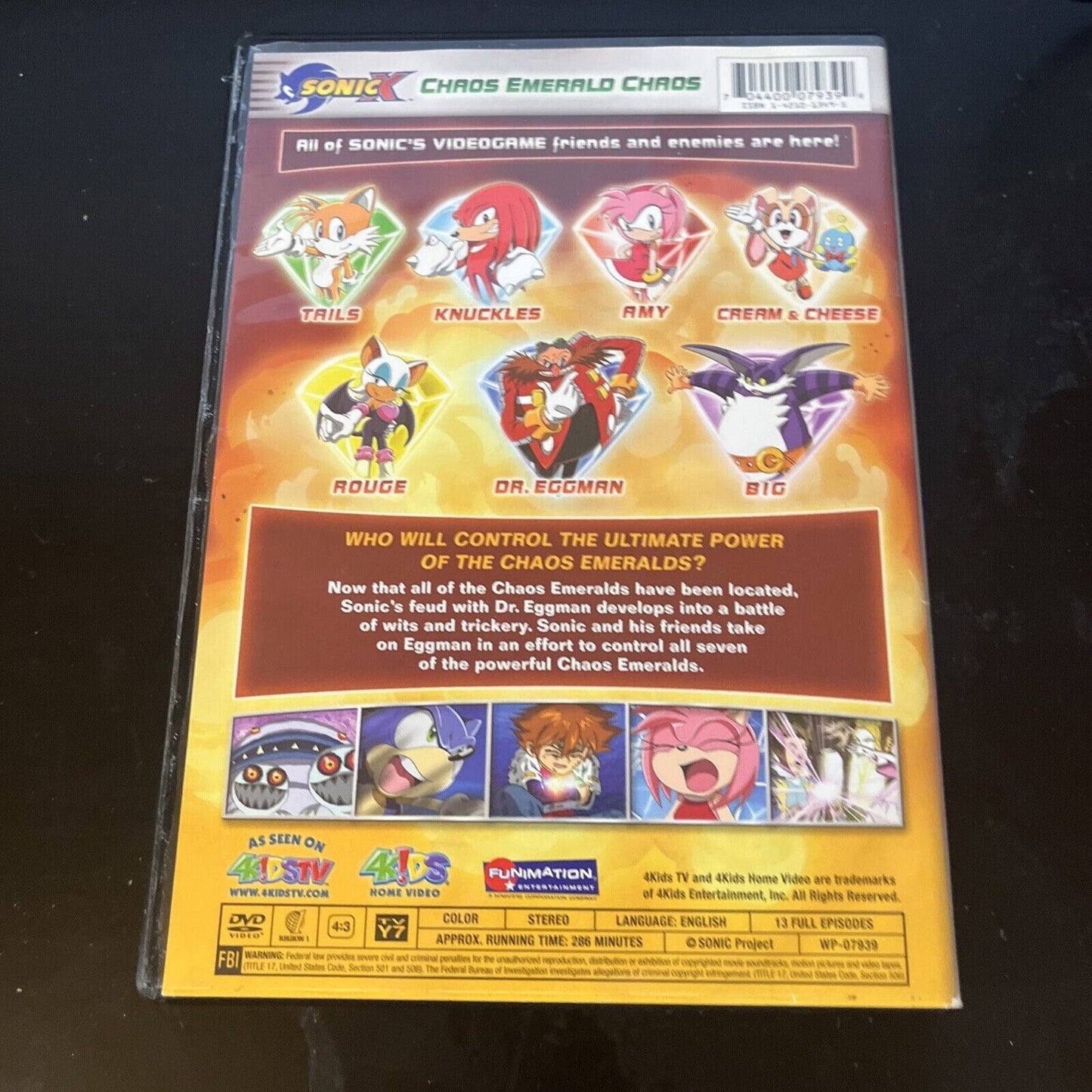 Sonic X - Chaos Emeralds Chaos (DVD, 2-Disc) Region 1