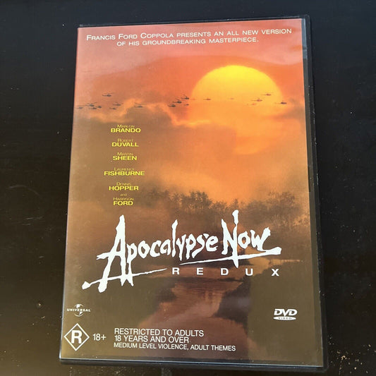 Apocalypse Now Redux (DVD, 1979) Marlon Brando, Robert Duvall, NEW Region 4