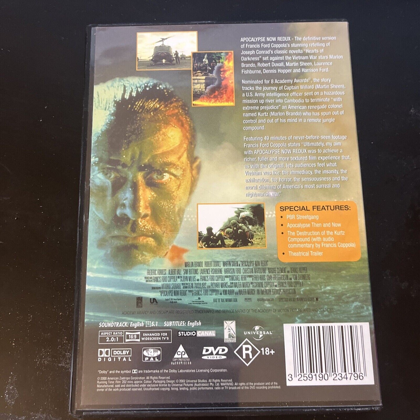 Apocalypse Now Redux (DVD, 1979) Marlon Brando, Robert Duvall, NEW Region 4
