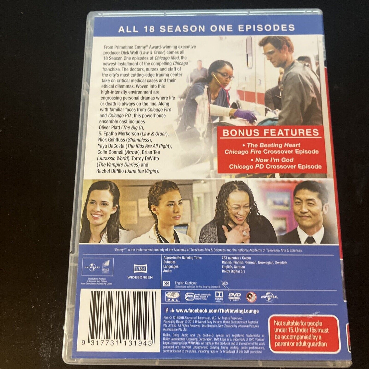 Chicago Med : Season 1 (DVD, 2015) Nick Gehlfuss, Yaya DaCosta Region 4 &2