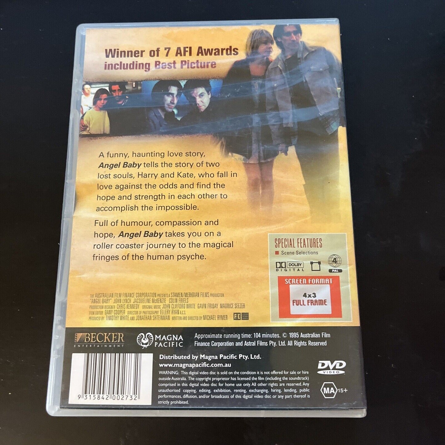 Angel Baby (DVD, 1996) Jacqueline McKenzie, Colin Friels, John Lynch Region 4