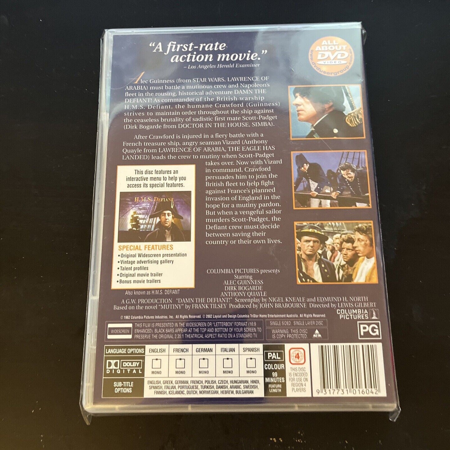 Damn The Defiant (DVD, 1962) Alec Guinness, Dirk Bogarde, NEW Region 4