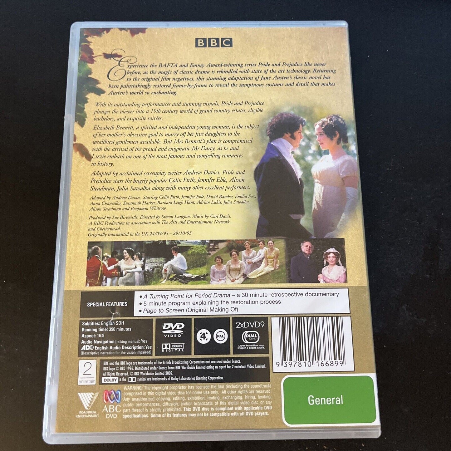 Pride And Prejudice - Remastered (DVD, 1995, 2-Disc) Colin Firth Region 4