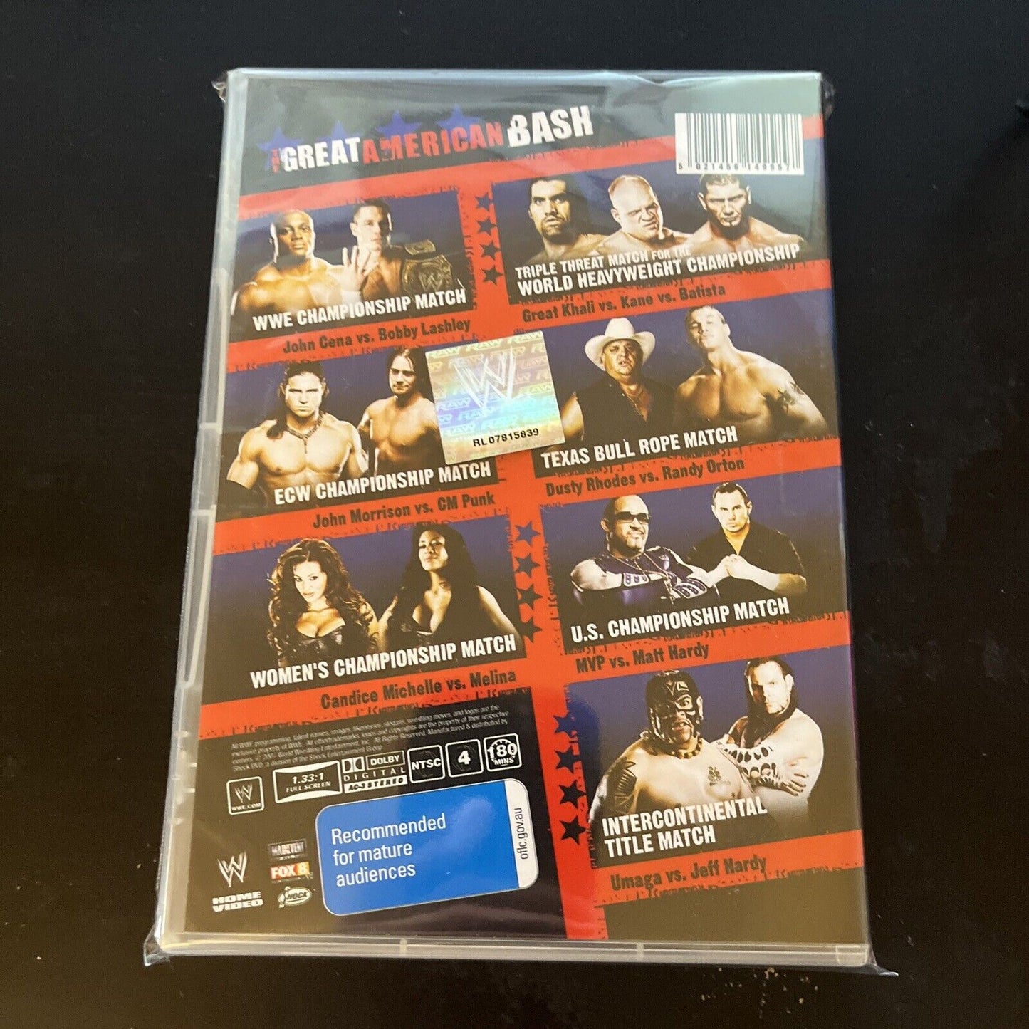 WWE - Great American Bash 2007 (DVD) NEW John Cena, Dalip Singh Rana, Region 4