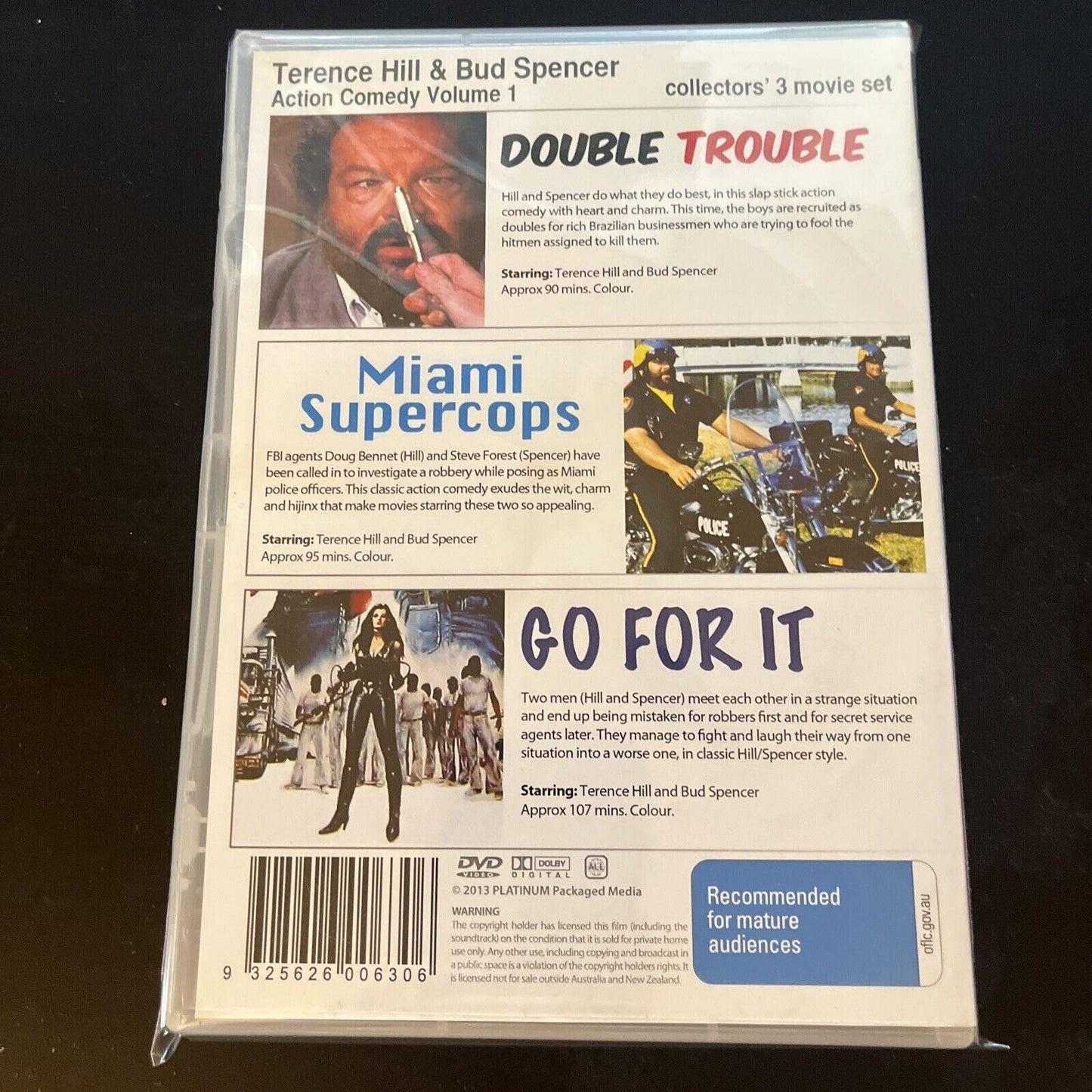 Double Trouble / Miami Supercops / Go For It (DVD) Terence Hill NEW All Regions
