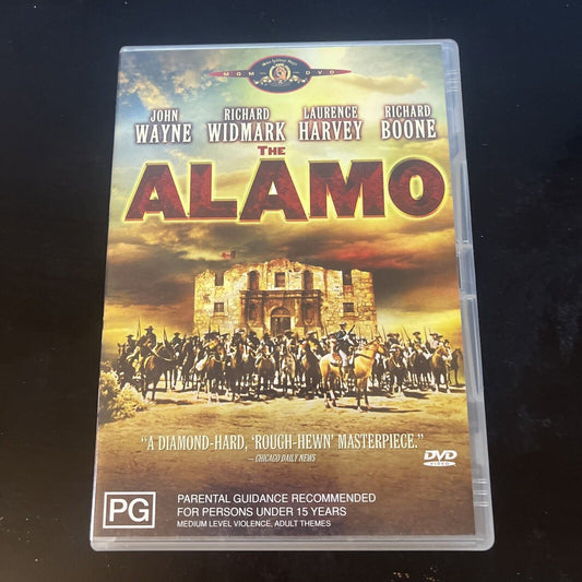 The Alamo (DVD, 1960) John Wayne, Richard Widmark, Laurence Harvey, Region 4