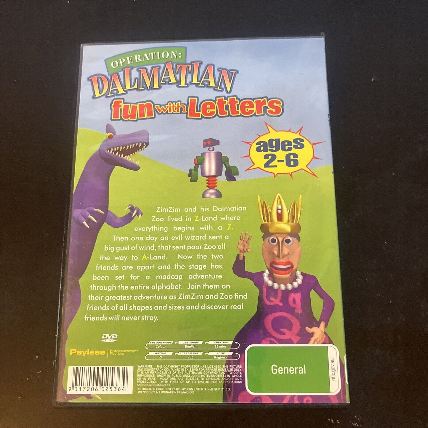 Operation Dalmation Fun With Letters Kids (DVD) Region 4