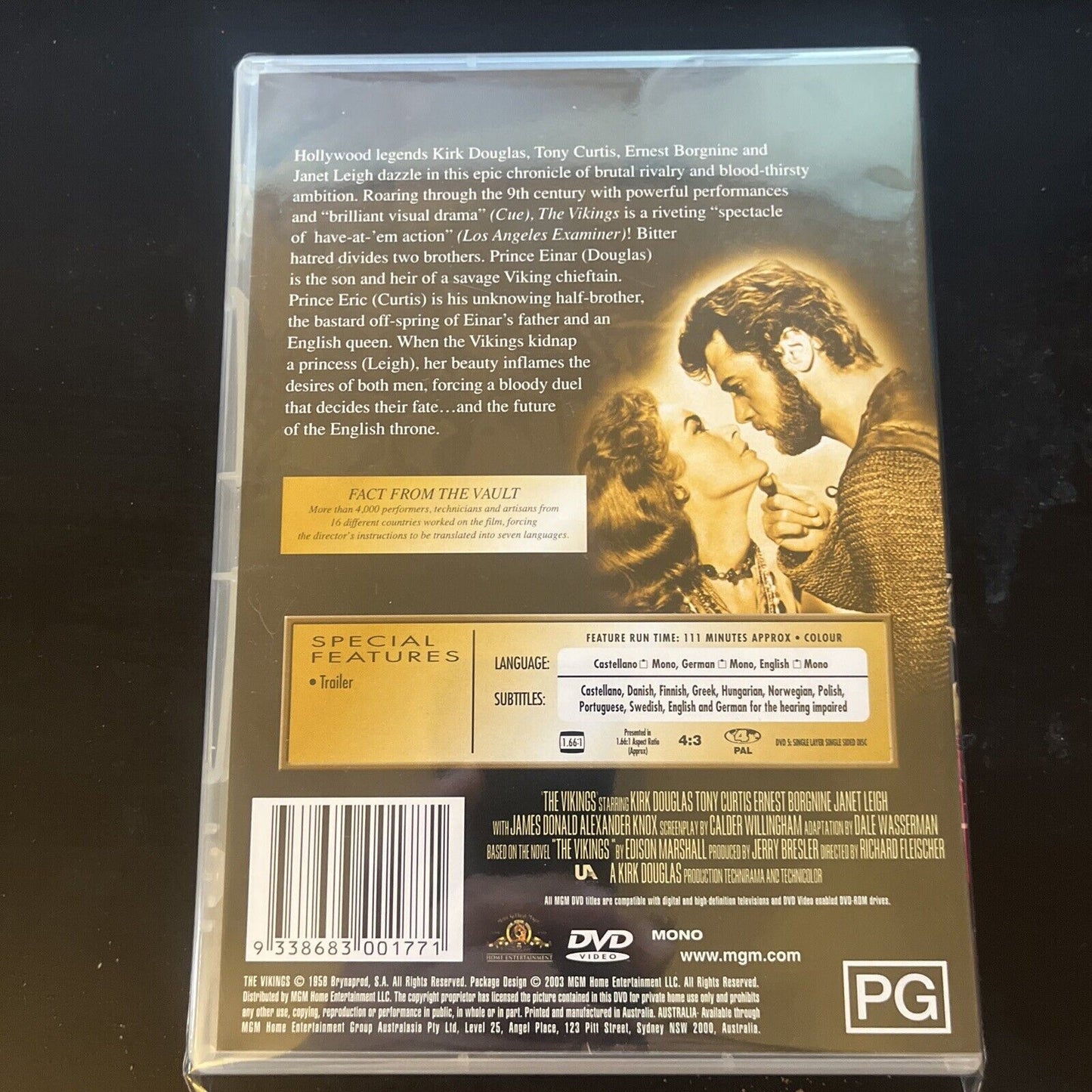 The Vikings (DVD, 1958) Kirk Douglas, Ernest Borgnine, Janet Leigh NEW Region 4