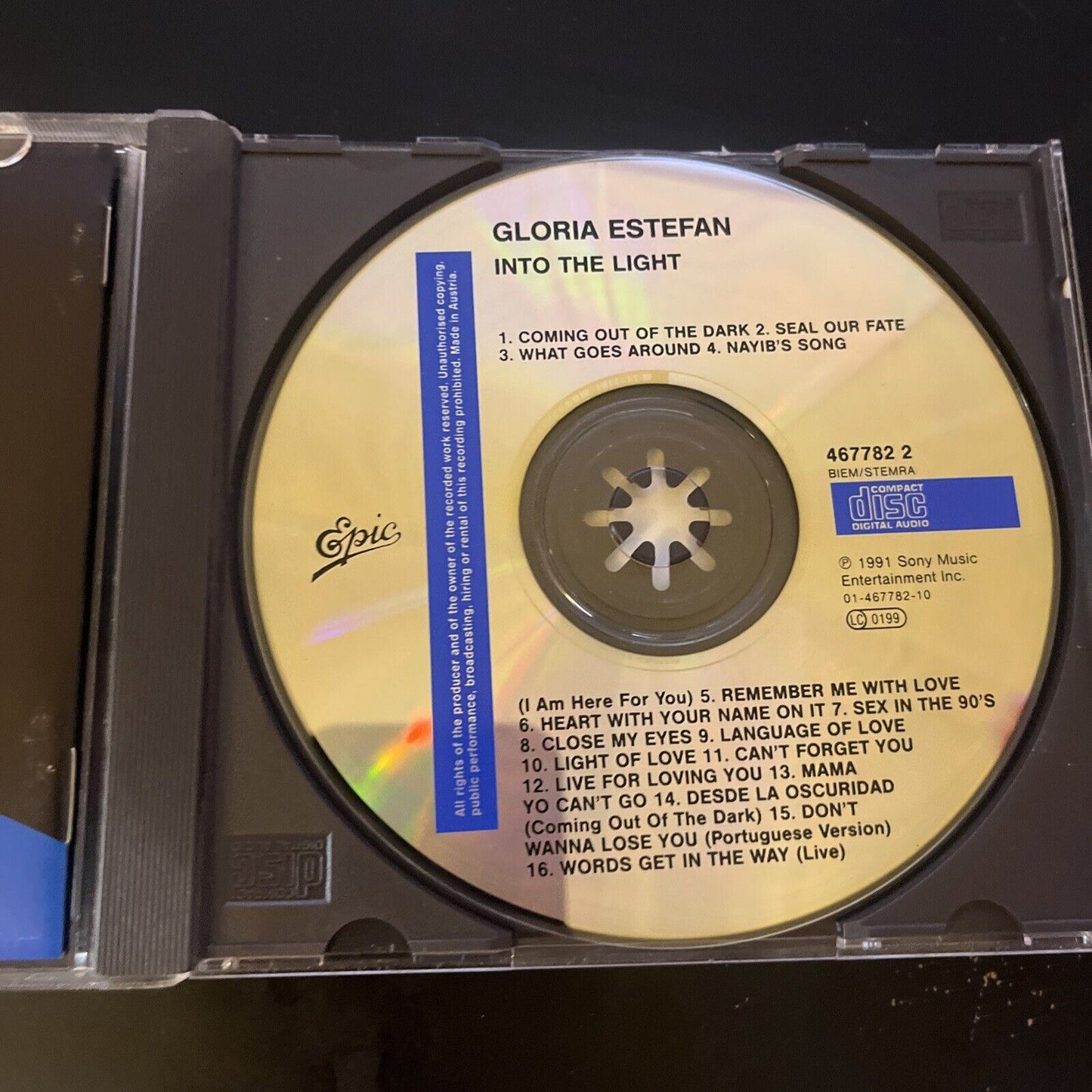 Gloria Estefan - Into The Light (CD, 1991)