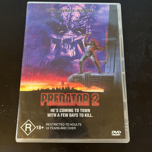 Predator 2 (DVD, 1990) Danny Glover, Gary Busey, Ruben Blades Region 4